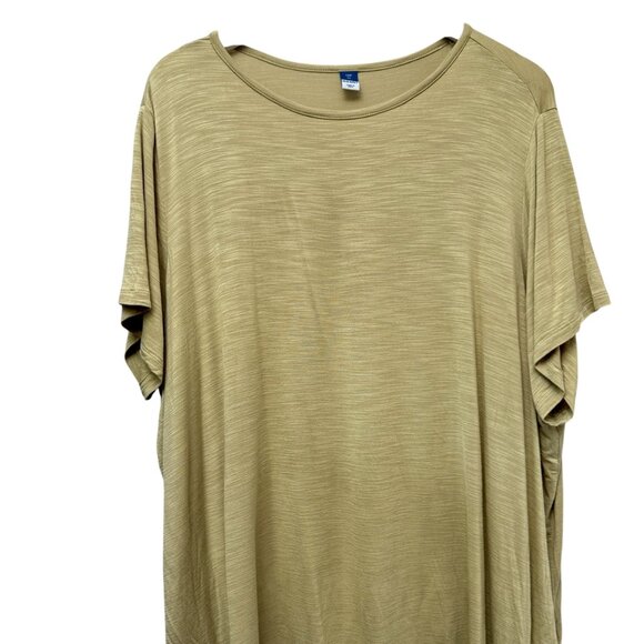 Old Navy Luxe Tee Plus Size 2X Soft Viscose Short Sleeve Womens Top Green - Picture 2 of 6